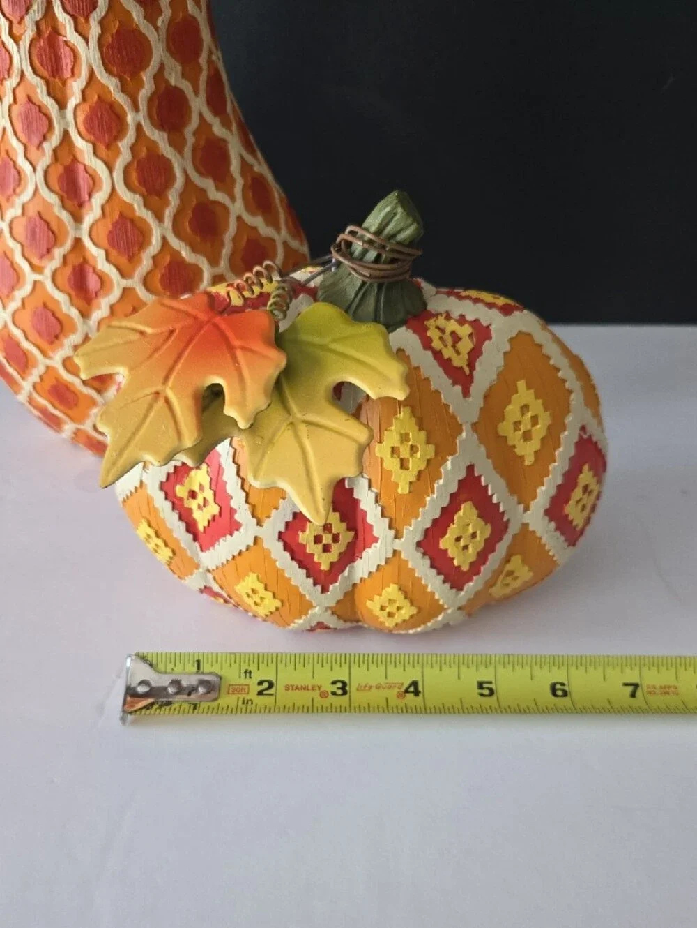 Robert Stanley Design Autumn Resin Mosaic Decorative Pumpkin & Gourd Set